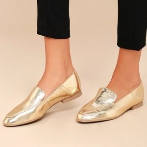 Qupid Chicago Gold Loafers